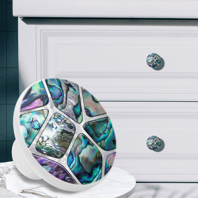 Abalone Snäcka Struktur - Cells Collage N1 Knopp (Skapare uppladdad)