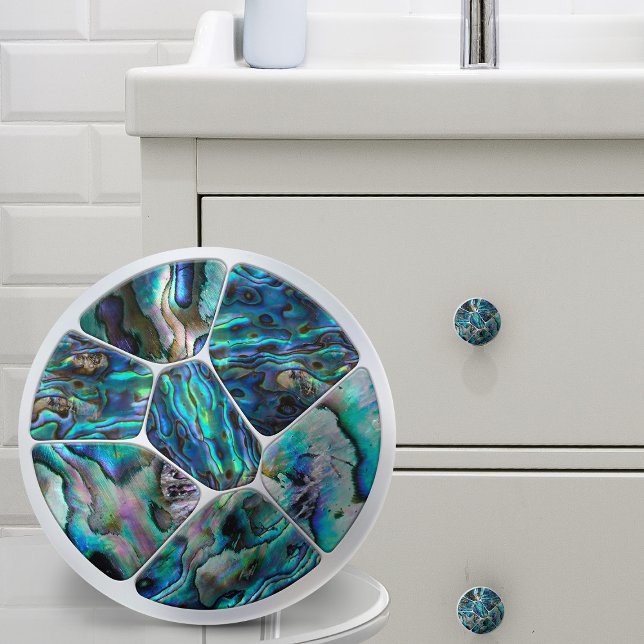 Abalone Snäcka - Voronoi Cells Mosaic Knopp (Skapare uppladdad)