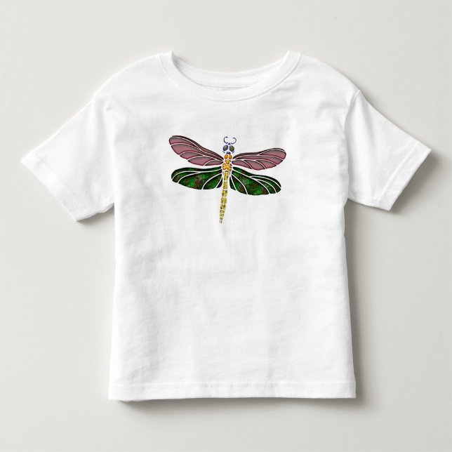 Abalonesnäcka & målat glassslända tee shirt (Framsida)
