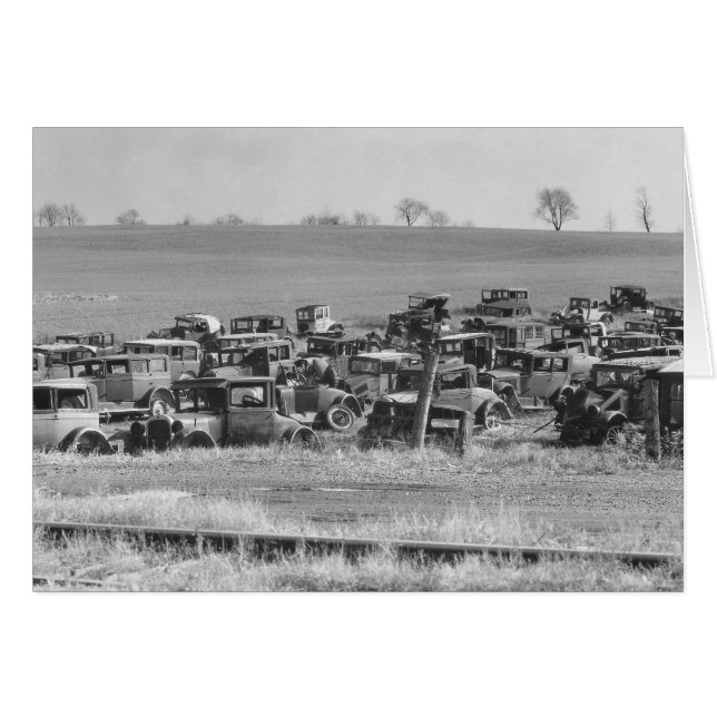 Abandoned Automobiles, 1935 Hälsningskort (Framsidan Horizontal)