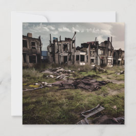 Abandoned Byggnad Post Apocalypse Kort