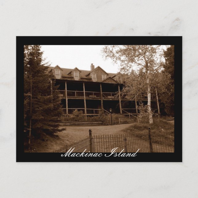 Abandoned Hotel Mackinac Island Vykort (Framsida)