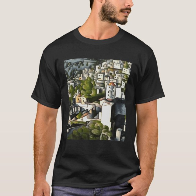 Abandoned Houses Of Kayakoy Abstract T Shirt (Framsida)