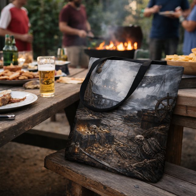 Abandoned Port — Pirate Harbor Scene Poster Tygkasse (Skapare uppladdad)