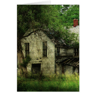 Abandoned Rural Missouri House Birthday Hälsningskort