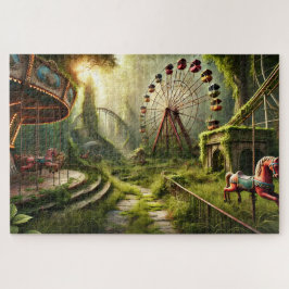 Abandoned Theme Park Carousel & Ferris Wheel Pussel