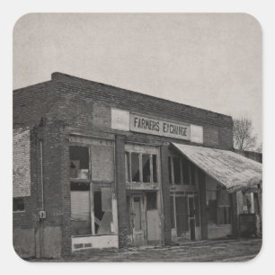 Abanoned Mata Store Fyrkantigt Klistermärke