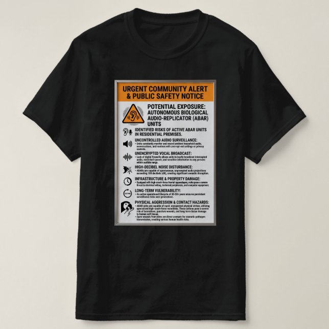ABAR-varning T Shirt (Design framsida)