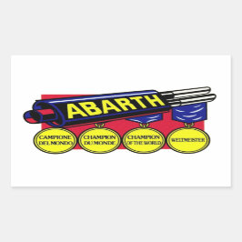 Abarth Exhaust Sticket Rektangulärt Klistermärke