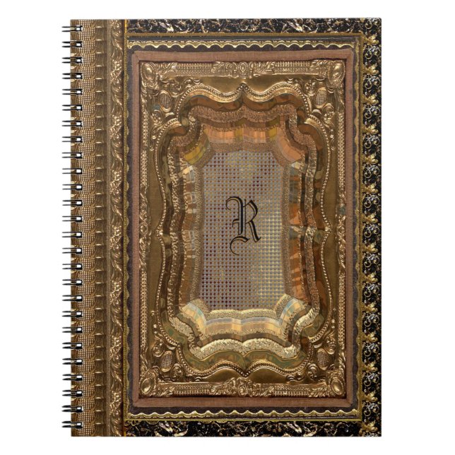 Abarue VictorianMonogram Anteckningsbok (Framsidan)