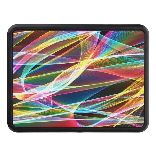 Abastract light rosett band Trailer Hitch Cover Dragkroksskydd (Framsidan)