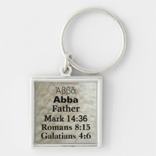 Abba - far fyrkantig silverfärgad nyckelring