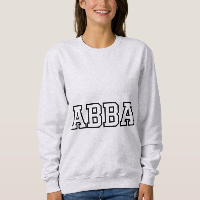 Abba Name Typography Design T Shirt (Framsida)