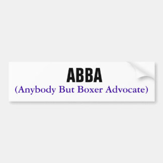 ABBA, (vem som helst utom en anhängare av Boxer) Bildekal