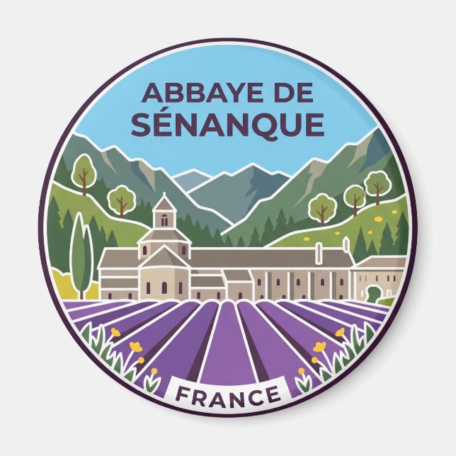 Abbaye de Sénanque Frankrike Magnet (Framsidan)
