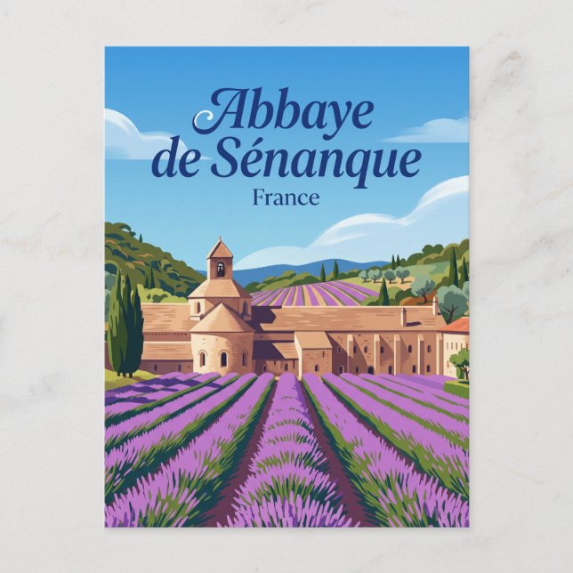 Abbaye de Sénanque Frankrike Vykort (Framsida)