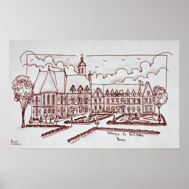 Abbaye de Valloires | Argoule, Frankrike Poster (Framsidan)