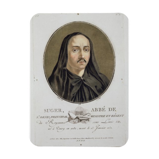Abbe de Suger (1082-1151) från "Porträtt des gran Magnet (Vertikal)