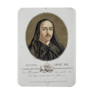 Abbe de Suger (1082-1151) från 'porträttdes-gran Magnet