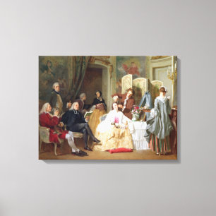 Abbe Prevost läs- "Manon Lescaut", 1856 Canvastryck