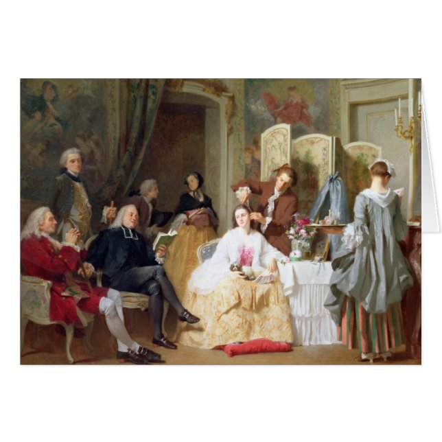 Abbe Prevost läs- "Manon Lescaut", 1856 Hälsningskort (Framsidan Horizontal)