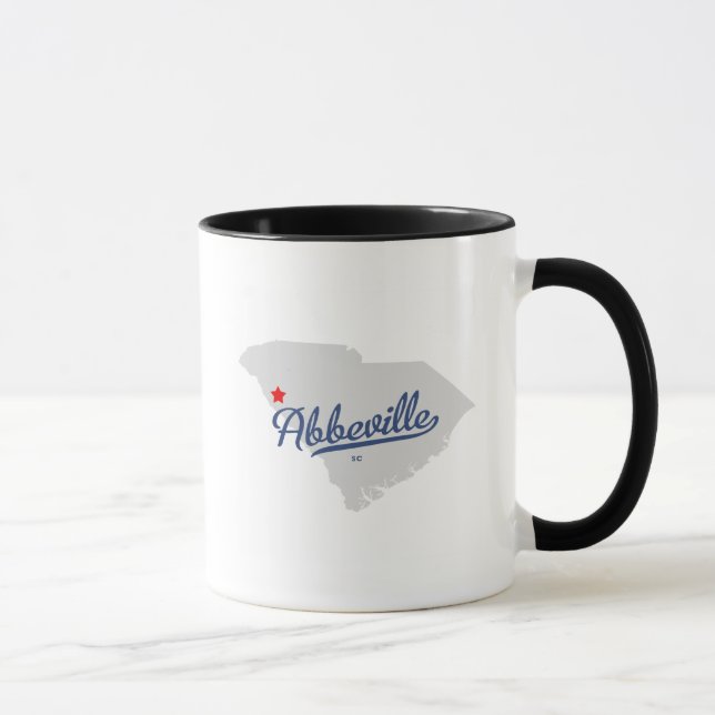 Abbeville South Carolina SC-skjorta Mugg (Höger)