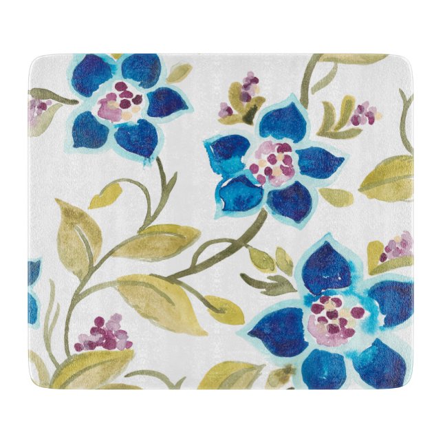 Abbey Blommigt Tiles - Blue Blooms (Framsidan)