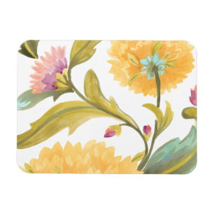 Abbey Blommigt Tiles - Gula blommor Magnet
