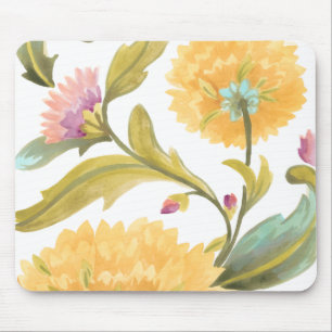 Abbey Blommigt Tiles - Gula blommor Musmatta