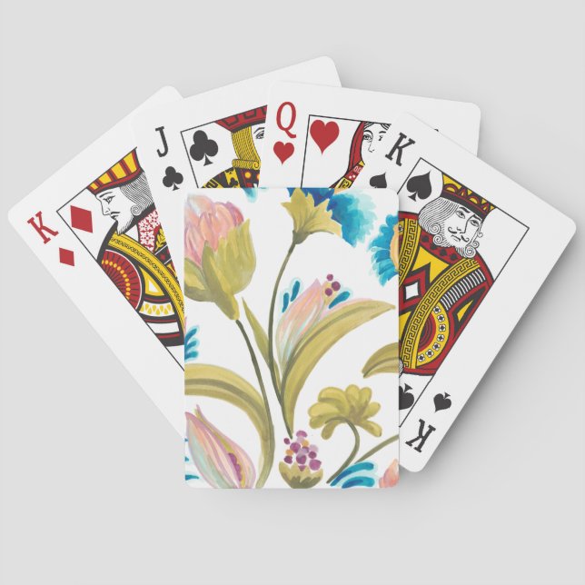 Abbey Blommigt Tiles - Vår blommor Casinokort (Baksidan)