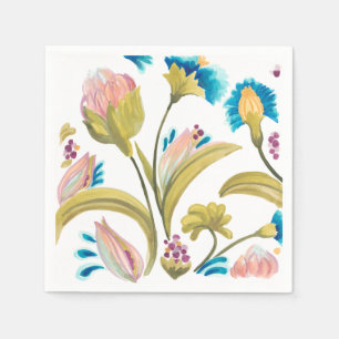 Abbey Blommigt Tiles - Vår blommor Pappersservett