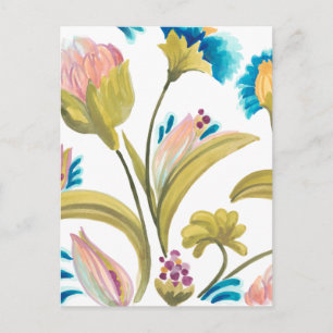 Abbey Blommigt Tiles - Vår blommor Vykort
