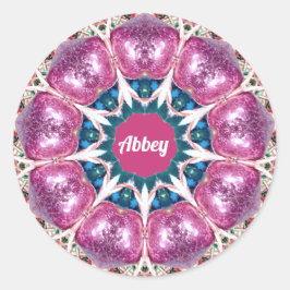 ABBEY~ Bright Abstract Pattern ~ Personalised ~ Runt Klistermärke
