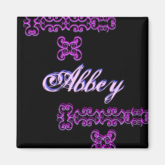 Abbey Designer Namn Magnet (Framsidan)
