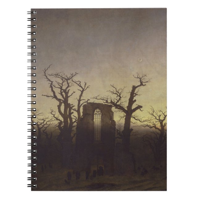 Abbey i Oakwood av Caspar David Friedrich Anteckningsbok (Framsidan)