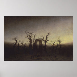 Abbey in Oakwood - Caspar David Friedrich Poster