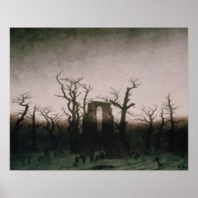 Abbey in the Oakwood, 1810 Poster (Framsidan)