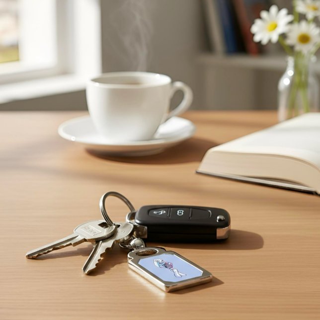 Abbey Keychain Rektangulärt Silverfärgad Nyckelring (Skapare uppladdad)