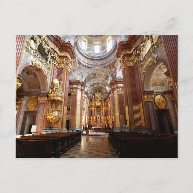 Abbey Melk-kyrkan, Niederösterreich Vykort (Framsida)