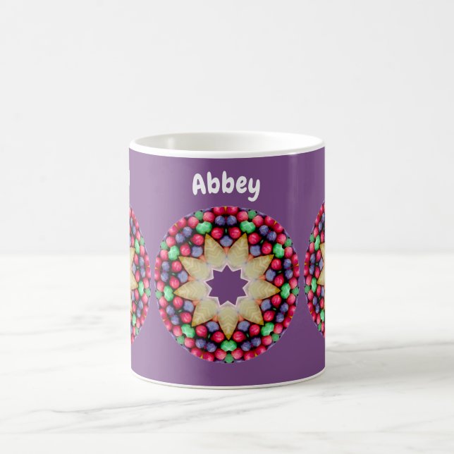 ABBEY ~ Personalized Easter Candy Pattern Coffee  Kaffemugg (Center)