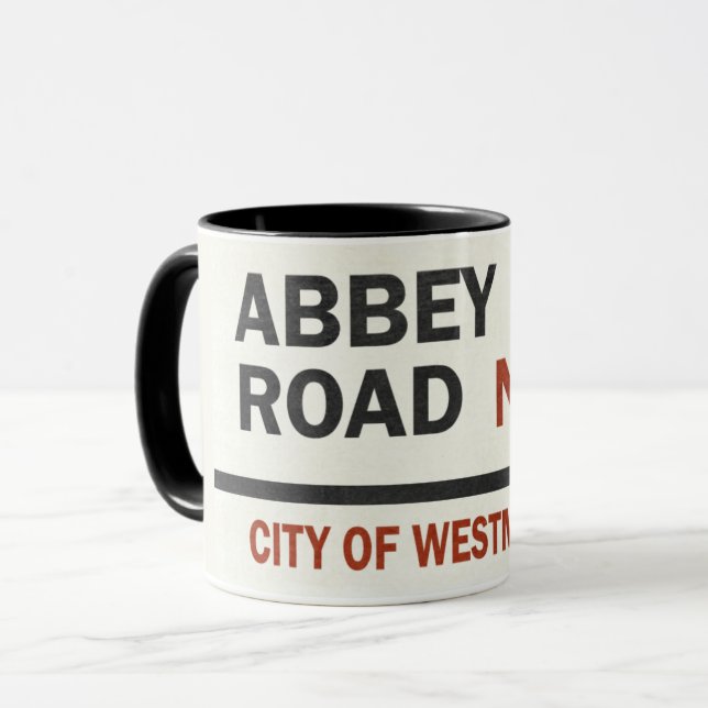 Abbey Road London Gatuskylt Mugg (Framsida vänster)