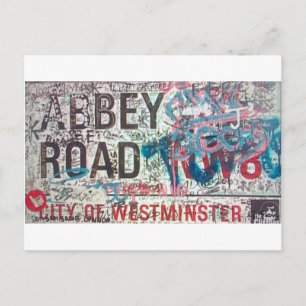 Abbey Road Sign Vykort