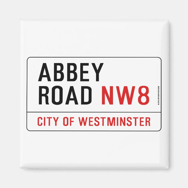 Abbey Road Street Sign Magnet (Framsidan)