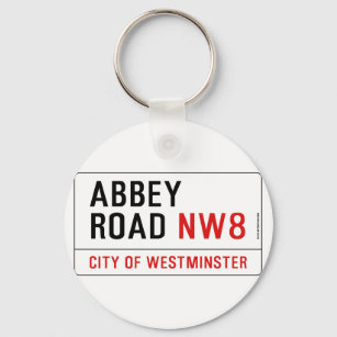 Abbey Road Street Sign Nyckelring