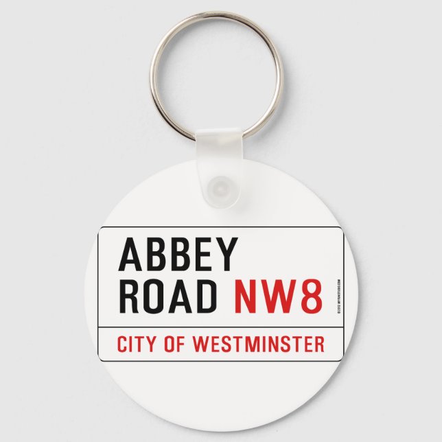 Abbey Road Street Sign Nyckelring (Framsida)