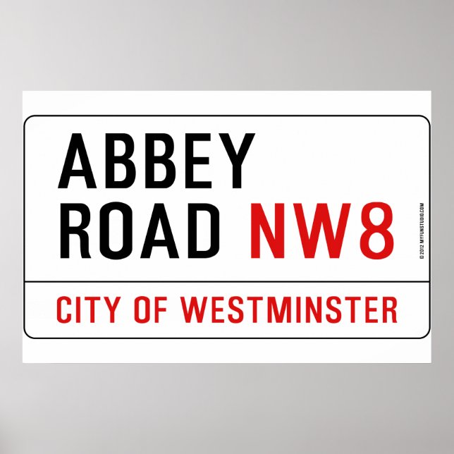 Abbey Road Street Sign Poster (Framsidan)