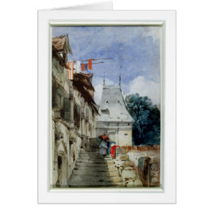 Abbey St-Amand, Rouen (w/c, bodycolour och ritar Hälsningskort