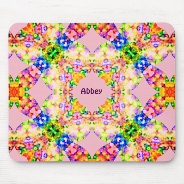 ABBEY ~ Sweet Pastel Mönster ~ Personlig Musmatta (Framsidan)