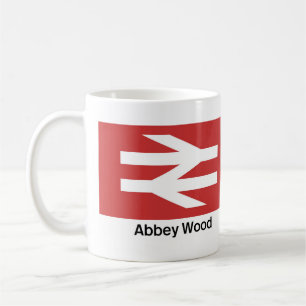 Abbey Wood Rail Station Mugg, Tåg Älskare Gift Kaffemugg