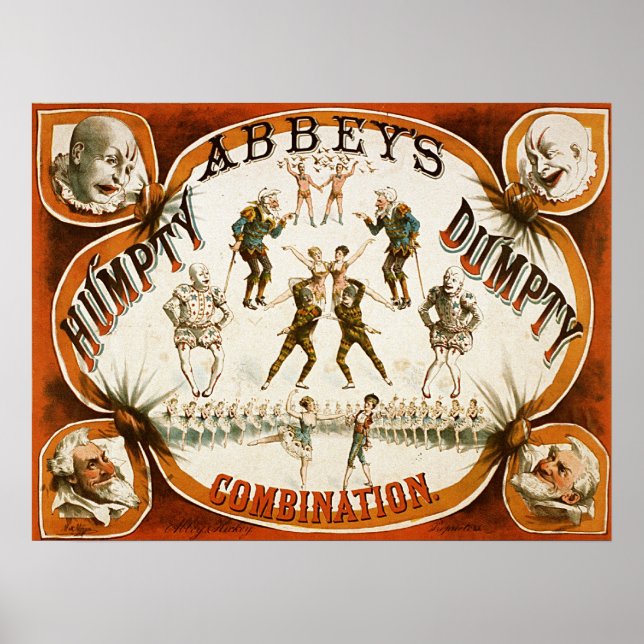 Abbey's Humpty Dumpty Combination Circus Poster (Framsidan)